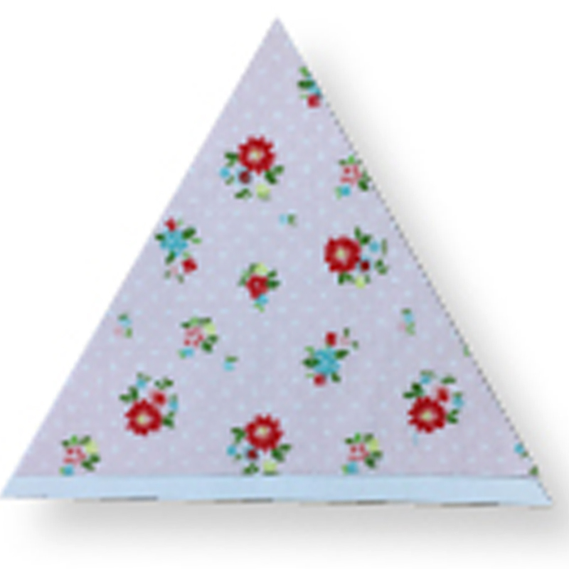 photo of a fabric equilateral triangle 