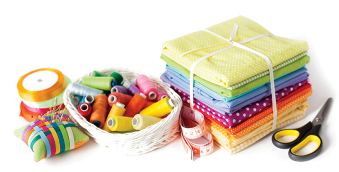 photo of a variety of quilting supplies