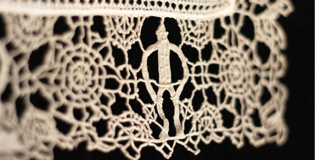 photo of a piece of French Chantilly lace