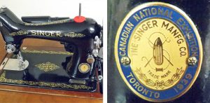 photo of an antique singer 99 sewing machine