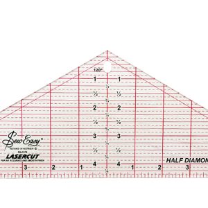 photo of a half diamond quilting ruler