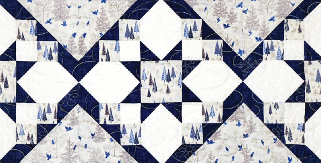 photo of a quilted star table runner