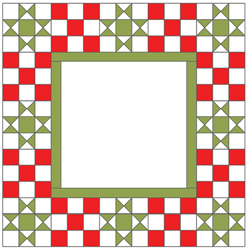 photo of block the mini winter quilt border layout