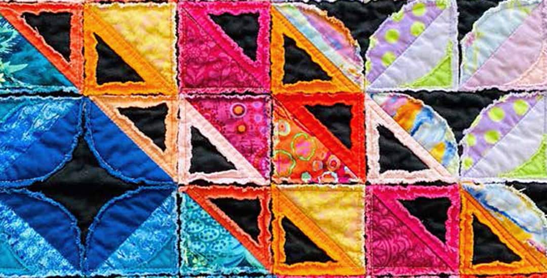 photo of quilt created using the hover-quilting technique