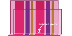 photo illustrating alignment of striped fabric