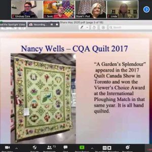 photo of Nancy Wells' quilt during the guild's virtual Show and Share