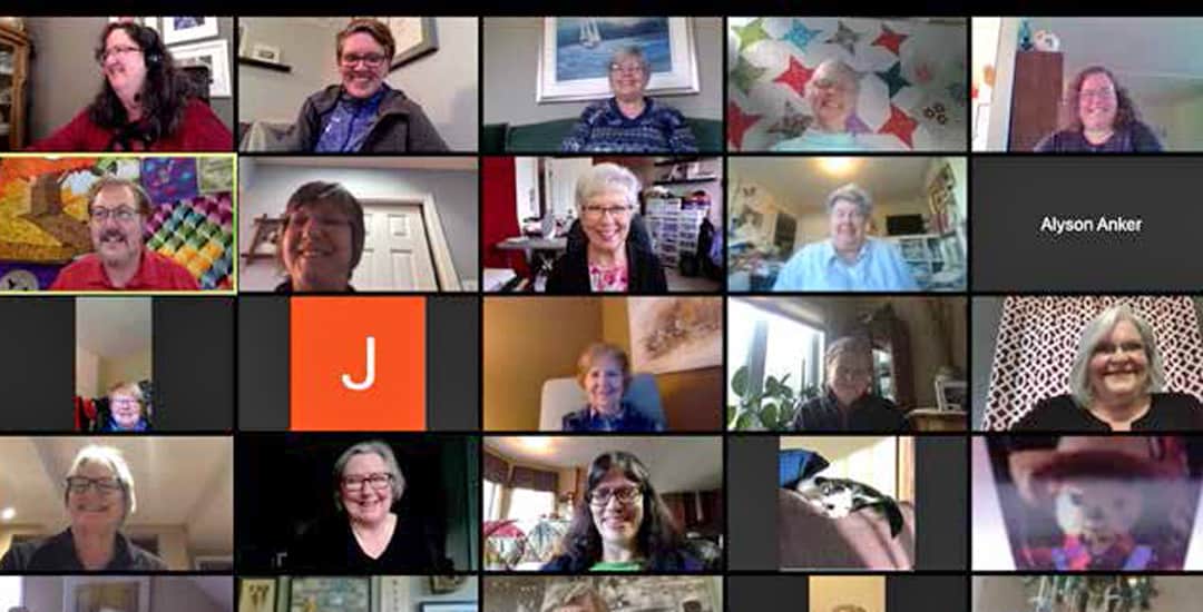 photo of participants on a Zoom call