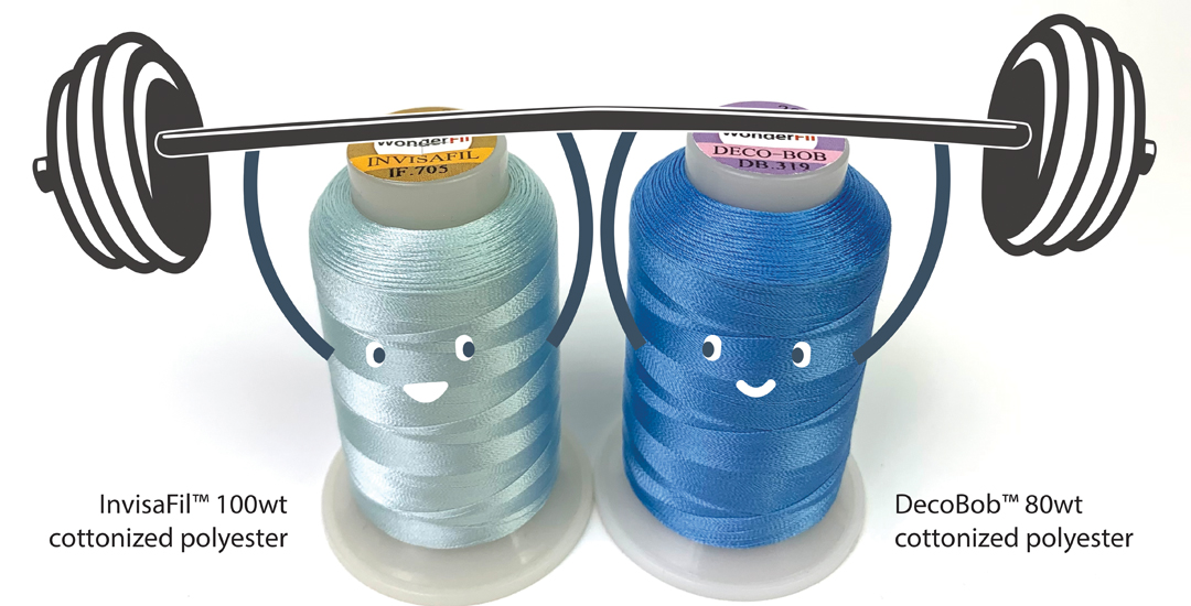 WonderFil Specialty Threads - Differences Between Thread Weights: Where to  Use Them & How They Look