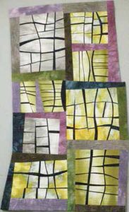 Windowpanes art quilt