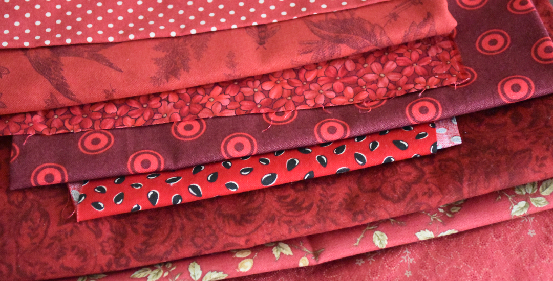 photo of red fat quarters