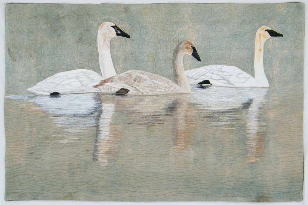 Swans Mate for Life - TEXTILE TRANSLATIONS - 3rd place