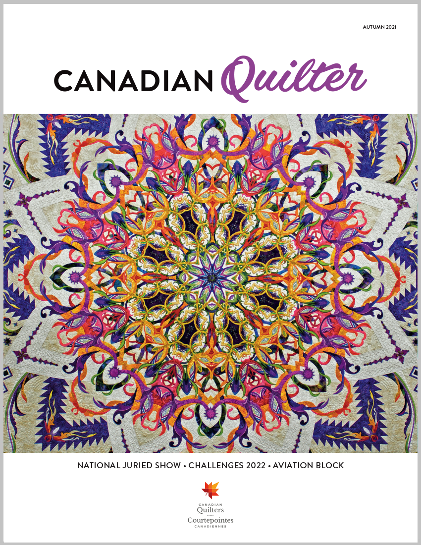 photo of Autumn 2020 cover of Canadian Quilter magazine