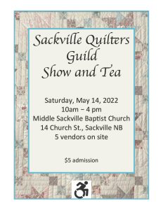 Sackville Quilters' Guild Show and Tea @ Middle Sackville Baptist Church | Sackville | New Brunswick | Canada