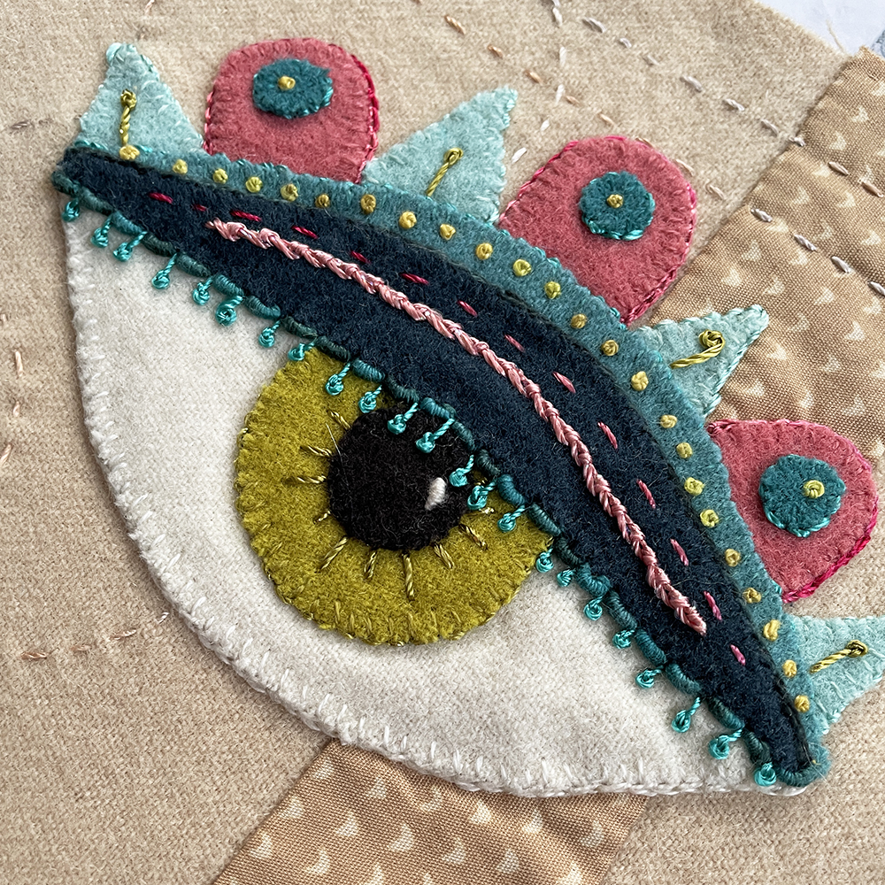 Wool Felt Embroidery webinar by Kathleen Wiggins CQA/ACC