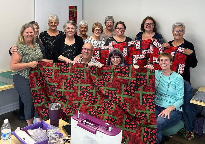 Paul Leger Sew Day for Quilts of Valour Canada