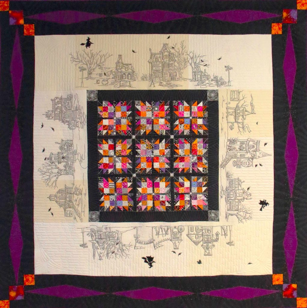 Hocus Pocusville - The Gathering - Pattern and Books Bed Quilts - 2nd Place