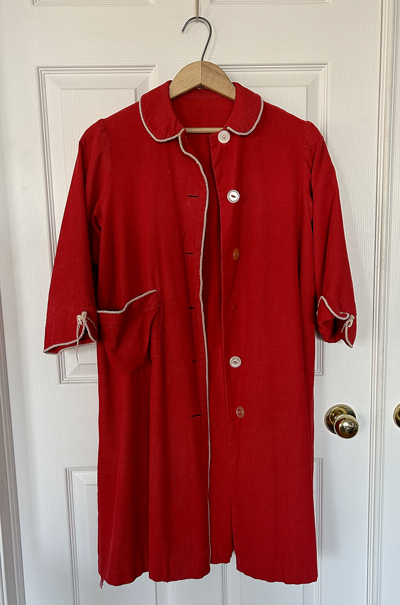 Margaret Mackenzie’s red housecoat