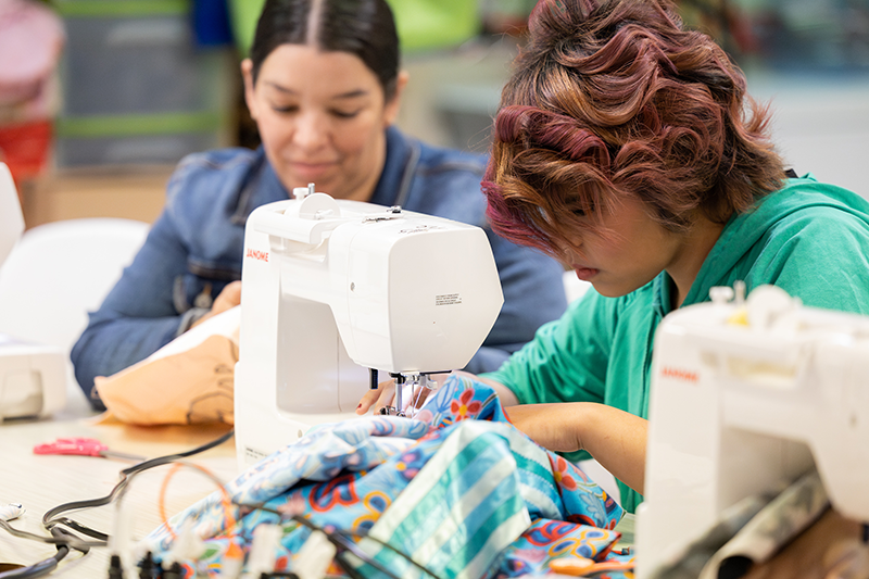 Sewcase sewing lab at Ahtahkakoop Cree Nation