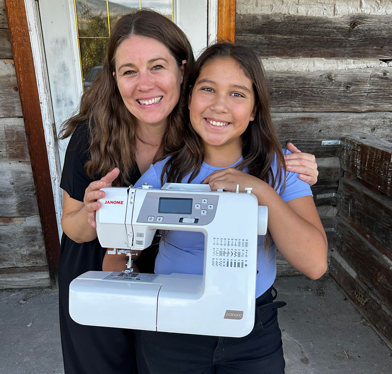 Jenny Ambrose with Summer Testawich, youth ambassador from Sylix Territory in BC.