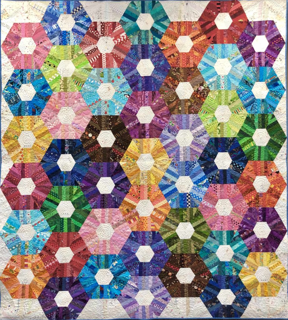 NJS - Hexagon Rainbow Quilt