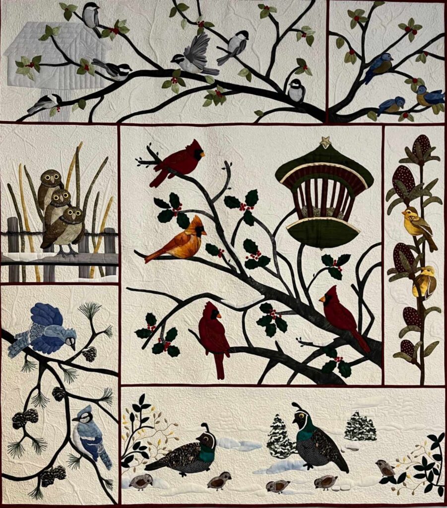 Audubon Christmas - Patterns and Books Wall Hanging 1st Place