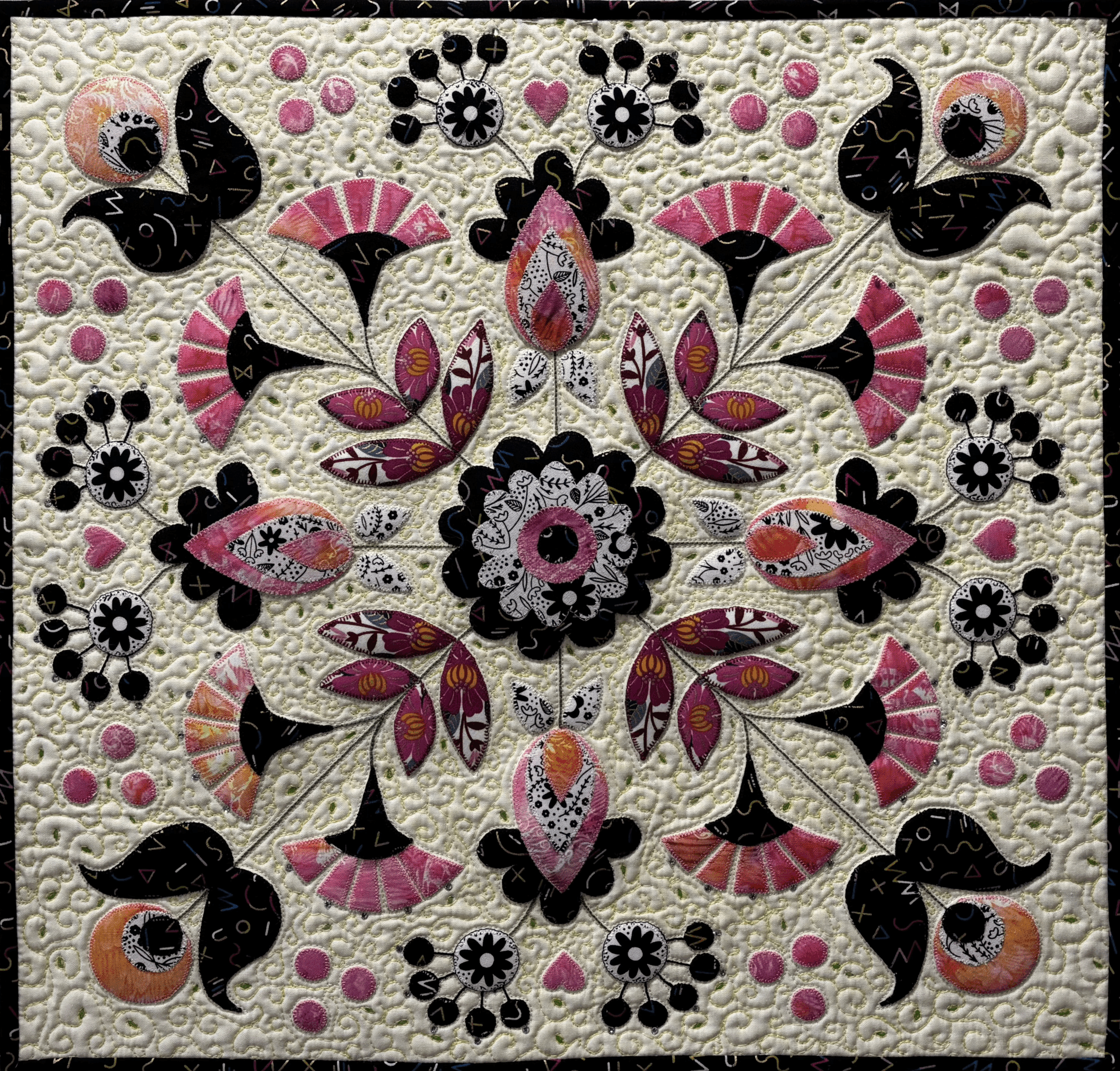 TTC2025.136.Philippa Zapf-Black and Blooms cqa guild challenge 2019 gallery