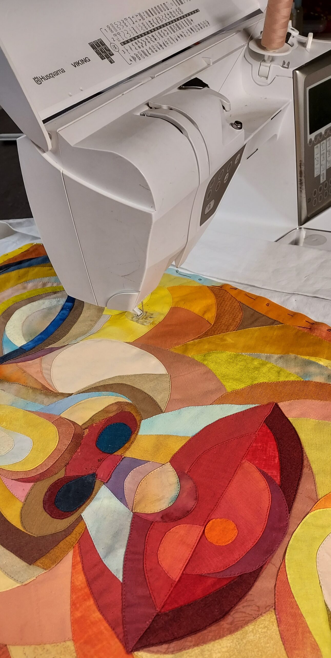 Maching stitching quilt about a real woman