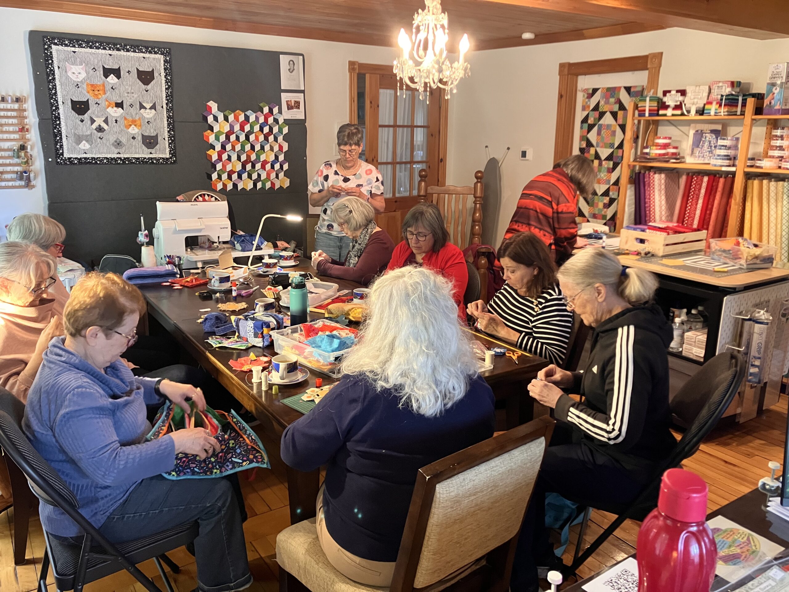 Sewists gather for a workshop at Les Doudous d'Isa
