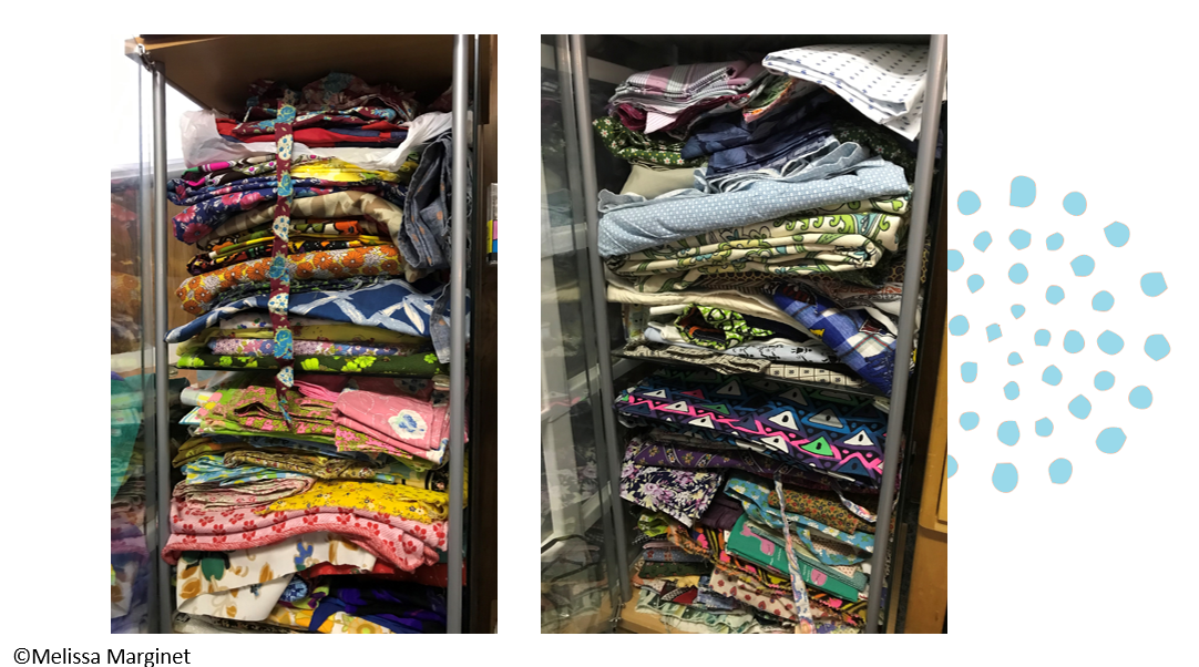 Melissa Marginet's thrifted fabric stash