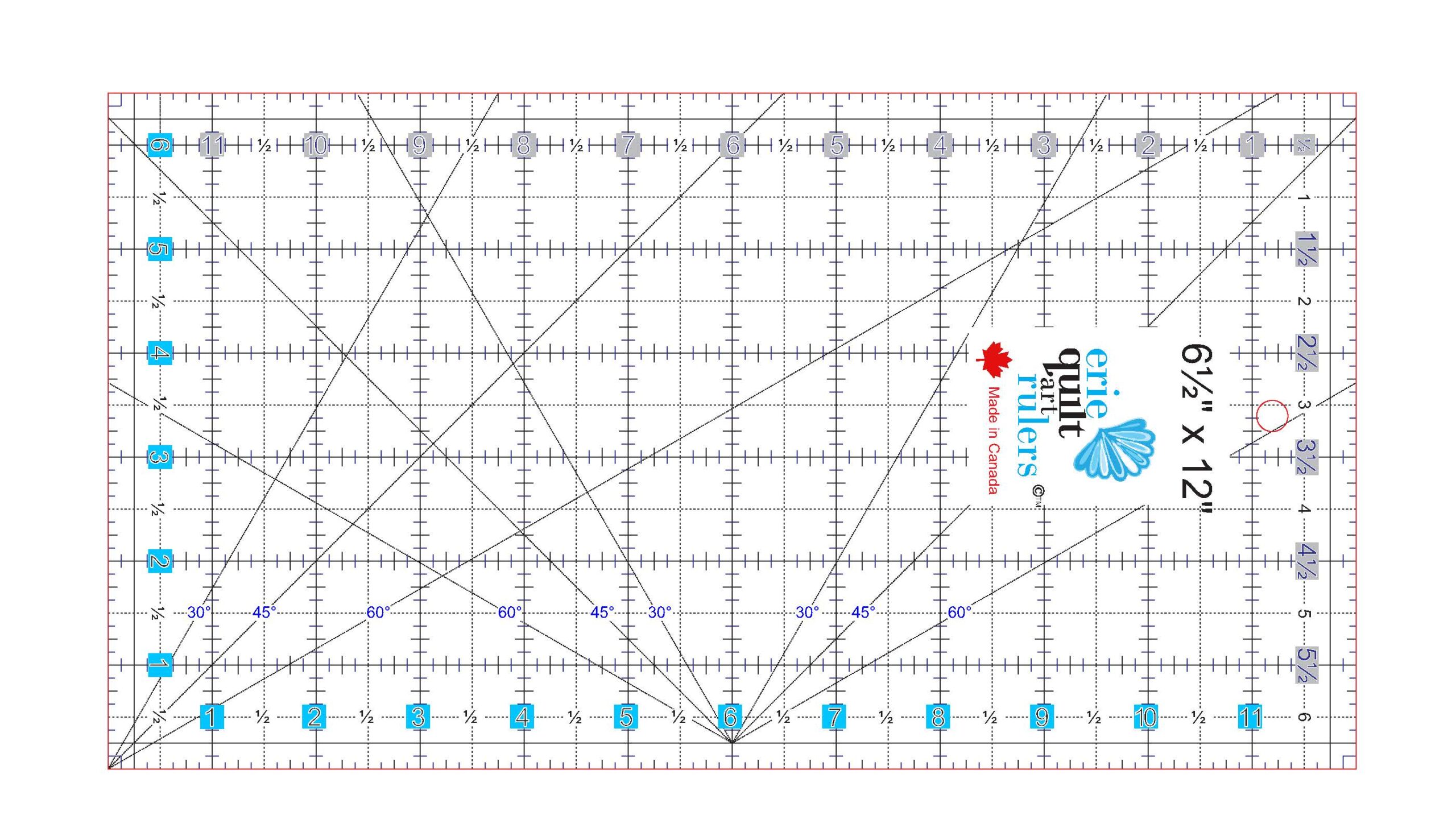 Notions - Erie Quilt Art ruler-12 x 6½