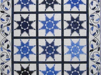 Feathered Star - Quilts from Patterns, Books, Magazines or Social Media 1st Place
