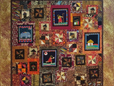 South African Stories - Traditional, Wall and Bed Quilts 3rd Place
