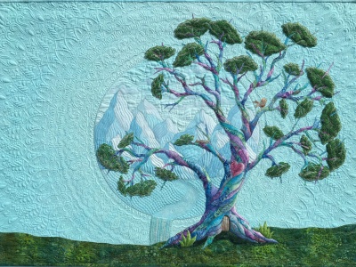 The Tree of Life and the Four Elements - Excellence Award - Machine Quilting Fameless